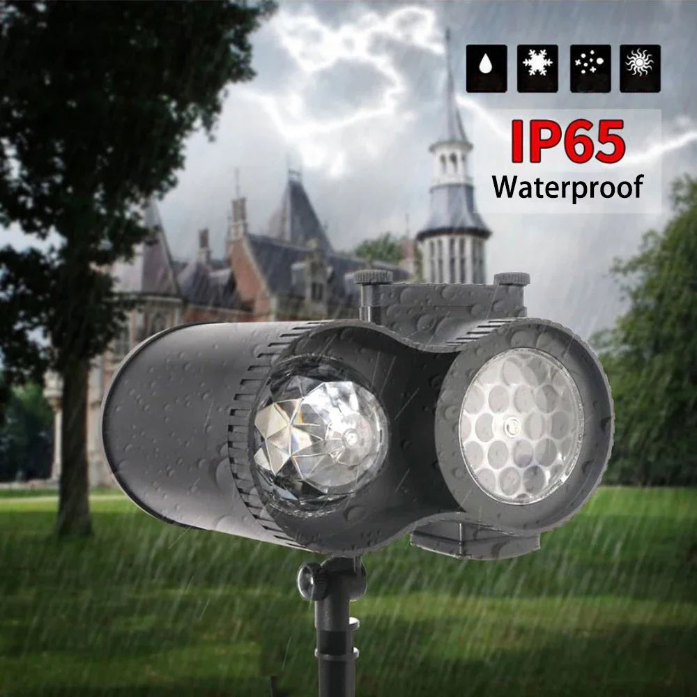 Waterproof Laser Projection Lamp Party Light 12 Change Card Stage Lighting Holiday Outdoor Projector Christmas Stage Lighting
